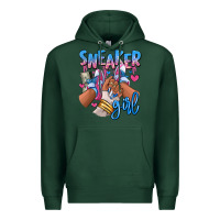 Sports Green Sneaker girl afro woman Premium Hoodie - RanaPortraitStore