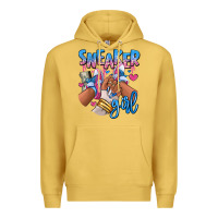 Antique Gold Sneaker girl afro woman Premium Hoodie - RanaPortraitStore