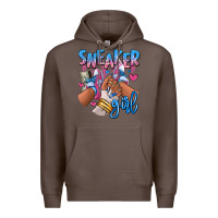 Coffee Sneaker girl afro woman Premium Hoodie - RanaPortraitStore