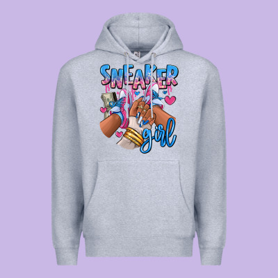 Sneaker Girl Afro Woman Premium Hoodie Designed By Ranaportraitstore