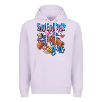Lilac Sneaker girl afro woman Premium Hoodie - RanaPortraitStore