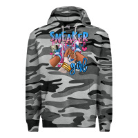 Slate Camo Sneaker girl afro woman Premium Hoodie - RanaPortraitStore
