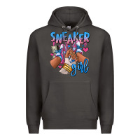 Smoke Sneaker girl afro woman Premium Hoodie - RanaPortraitStore
