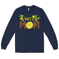 Navy sweet mom lemon Long Sleeve Tee - BarkalooDesign