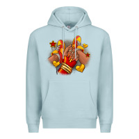 Blue Mist Softball afro girl sneakers Premium Hoodie - RanaPortraitStore