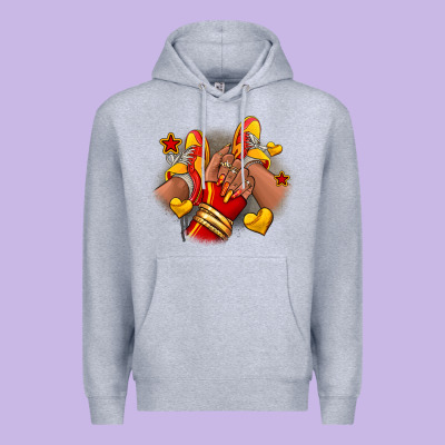 Softball Afro Girl Sneakers Premium Hoodie Designed By Ranaportraitstore