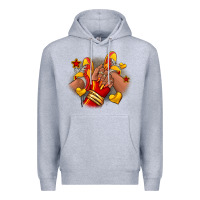 Heather Grey Softball afro girl sneakers Premium Hoodie - RanaPortraitStore