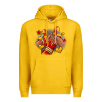 Lemon Softball afro girl sneakers Premium Hoodie - RanaPortraitStore