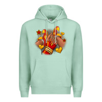 Seafoam Softball afro girl sneakers Premium Hoodie - RanaPortraitStore