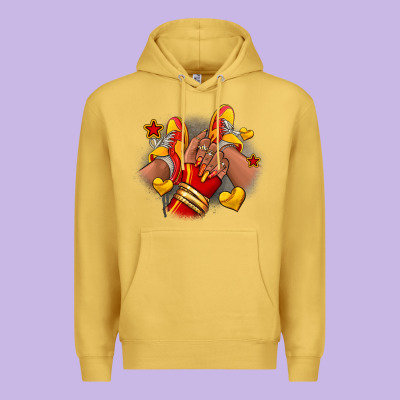 Softball Afro Girl Sneakers Premium Hoodie Designed By Ranaportraitstore