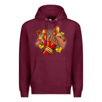 Burgundy Softball afro girl sneakers Premium Hoodie - RanaPortraitStore