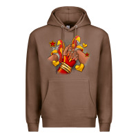 Chestnut Softball afro girl sneakers Premium Hoodie - RanaPortraitStore