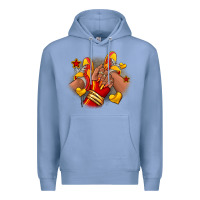 Colony Blue Softball afro girl sneakers Premium Hoodie - RanaPortraitStore