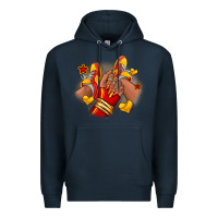 Navy Softball afro girl sneakers Premium Hoodie - RanaPortraitStore