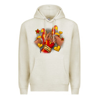 Oatmeal Heather Softball afro girl sneakers Premium Hoodie - RanaPortraitStore