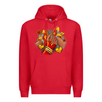 Red Softball afro girl sneakers Premium Hoodie - RanaPortraitStore
