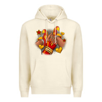 Sandshell Softball afro girl sneakers Premium Hoodie - RanaPortraitStore