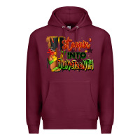 Burgundy Steppin' into Juneteenth black fashion girl Premium Hoodie - RanaPortraitStore