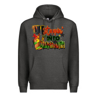 Charcoal Heather Steppin' into Juneteenth black fashion girl Premium Hoodie - RanaPortraitStore