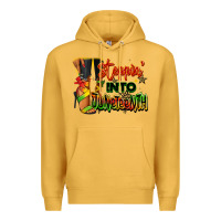 Mustard Steppin' into Juneteenth black fashion girl Premium Hoodie - RanaPortraitStore