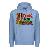 Colony Blue Steppin' into Juneteenth black fashion girl Premium Hoodie - RanaPortraitStore