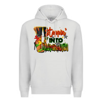 Dove Grey Steppin' into Juneteenth black fashion girl Premium Hoodie - RanaPortraitStore