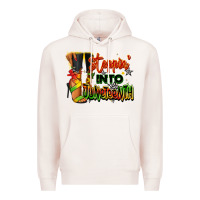 Pale Pink Steppin' into Juneteenth black fashion girl Premium Hoodie - RanaPortraitStore