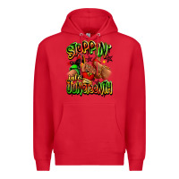 Red Steppin' into Juneteenth sneaker and heel afro wom Premium Hoodie - RanaPortraitStore