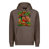 Coffee Steppin' into Juneteenth sneaker and heel afro wom Premium Hoodie - RanaPortraitStore