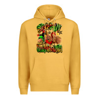 Mustard Steppin' into Juneteenth sneaker and heel afro wom Premium Hoodie - RanaPortraitStore