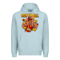 Blue Mist Softball life afro girl sneakers Premium Hoodie - RanaPortraitStore