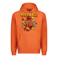 Softball Life Afro Girl Sneakers Premium Hoodie | Teevron