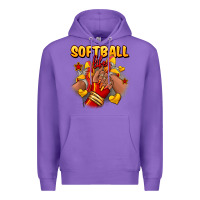Purple Softball life afro girl sneakers Premium Hoodie - RanaPortraitStore