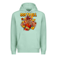 Seafoam Softball life afro girl sneakers Premium Hoodie - RanaPortraitStore