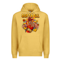 Antique Gold Softball life afro girl sneakers Premium Hoodie - RanaPortraitStore