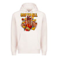 Pale Pink Softball life afro girl sneakers Premium Hoodie - RanaPortraitStore