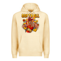 Pina Colada Softball life afro girl sneakers Premium Hoodie - RanaPortraitStore