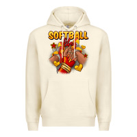 Sandshell Softball life afro girl sneakers Premium Hoodie - RanaPortraitStore