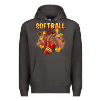 Smoke Softball life afro girl sneakers Premium Hoodie - RanaPortraitStore