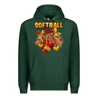 Sports Green Softball life afro girl sneakers Premium Hoodie - RanaPortraitStore
