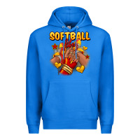 True Royal Softball life afro girl sneakers Premium Hoodie - RanaPortraitStore