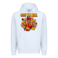 White Softball life afro girl sneakers Premium Hoodie - RanaPortraitStore