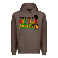 Coffee Straight outta Juneteenth Premium Hoodie - RanaPortraitStore