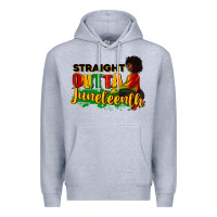 Heather Grey Straight outta Juneteenth Premium Hoodie - RanaPortraitStore