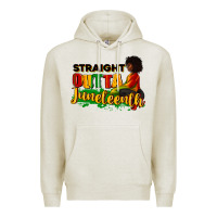 Oatmeal Heather Straight outta Juneteenth Premium Hoodie - RanaPortraitStore