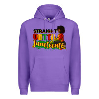 Purple Straight outta Juneteenth Premium Hoodie - RanaPortraitStore