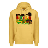 Antique Gold Straight outta Juneteenth Premium Hoodie - RanaPortraitStore