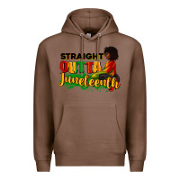 Chestnut Straight outta Juneteenth Premium Hoodie - RanaPortraitStore