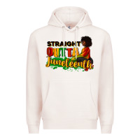 Pale Pink Straight outta Juneteenth Premium Hoodie - RanaPortraitStore