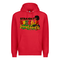 Red Straight outta Juneteenth Premium Hoodie - RanaPortraitStore